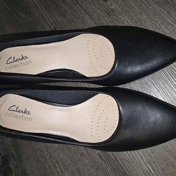 Clarks Linvale Women's Black Leather Pumps 6.5 - Picture 3 of 5